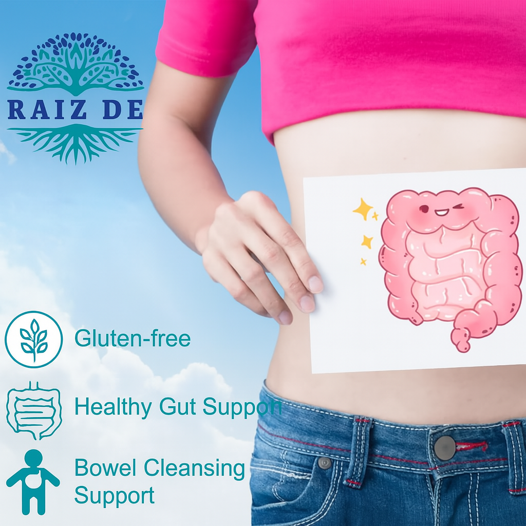 Authentic Raiz De™ 15 Day Cleanse Gut and Colon Support - Advanced Gut Cleanse Detox for Women & Men with Senna, Cascara Sagrada & Psyllium Husk -  30 Capsules