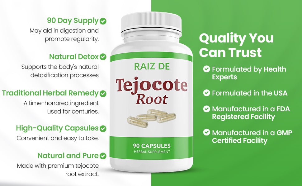 Tejocote Root Capsules - Cleanse & Detox with Raiz DE™ Natural Formula