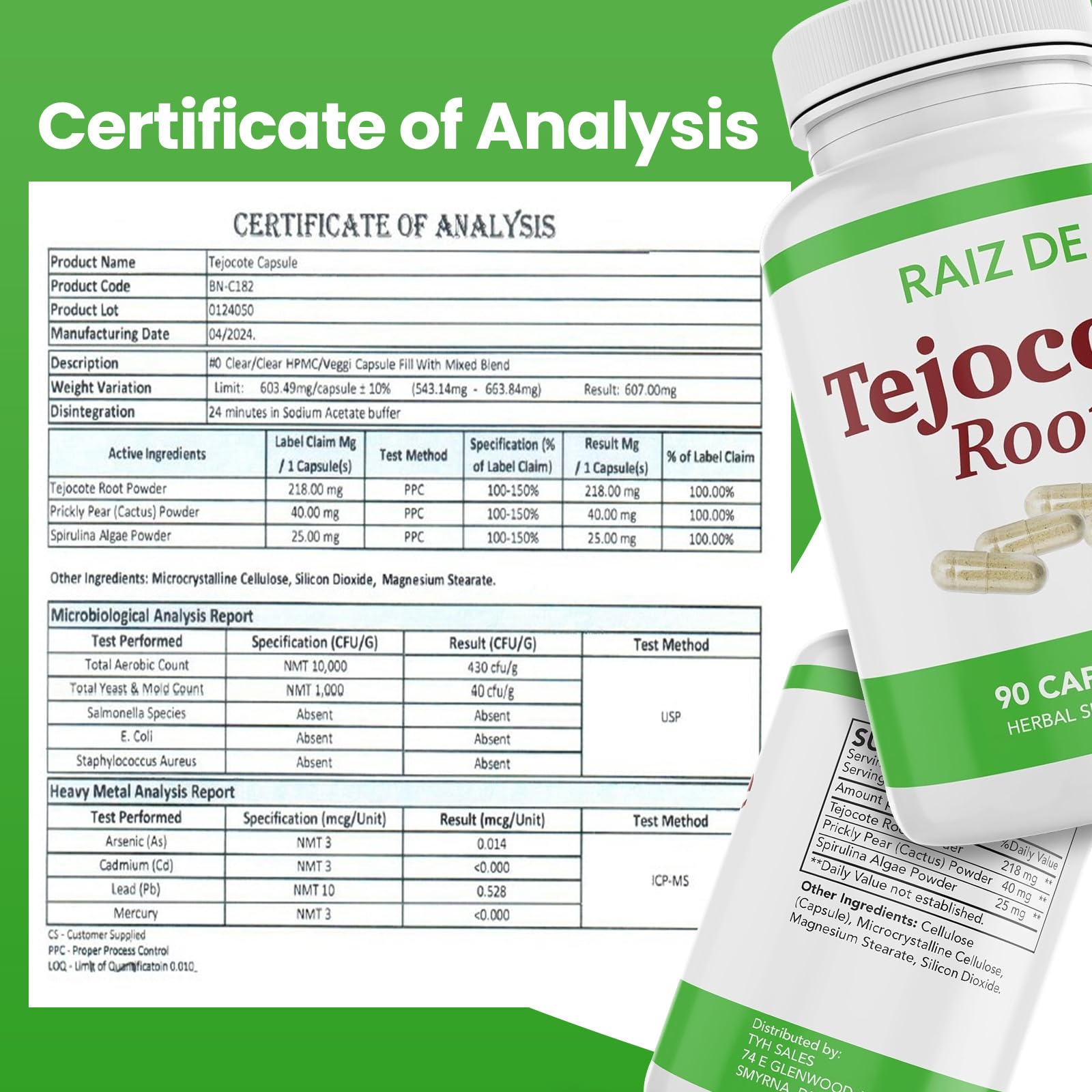 Raiz DE™ Natural Detox - Tejocote Root Capsules Made in the USA