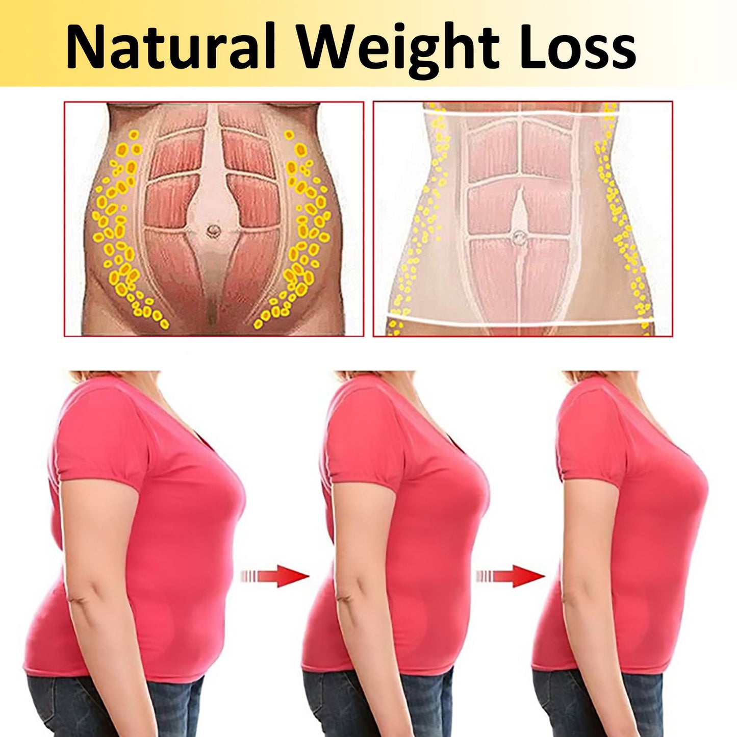 Shape & Tone Ginger Body Wrap - Mess Free - 4 Strips for Targeted Results