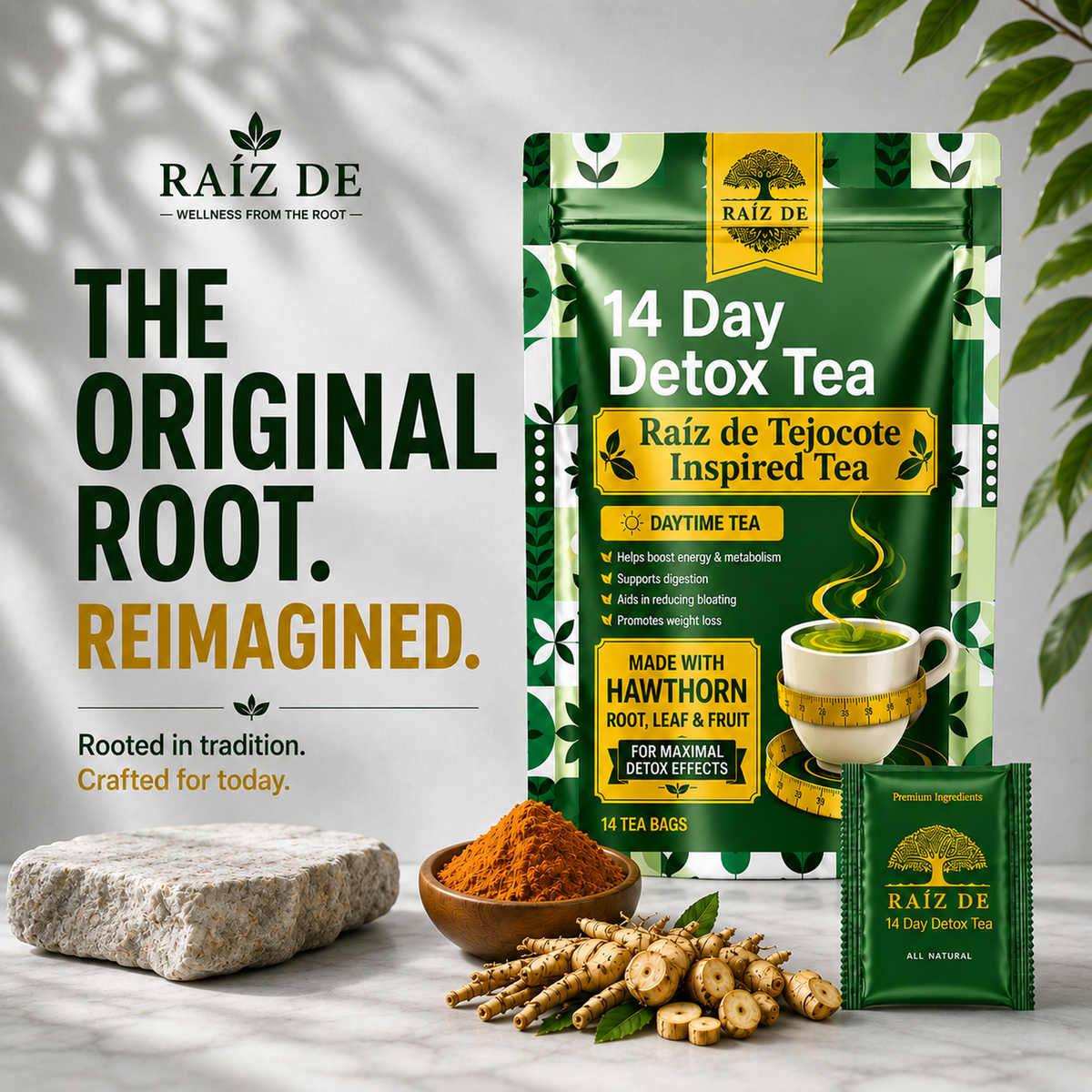 Raiz de Tejocote Style 14-Day Herbal Detox Tea – 14 Tea Bags