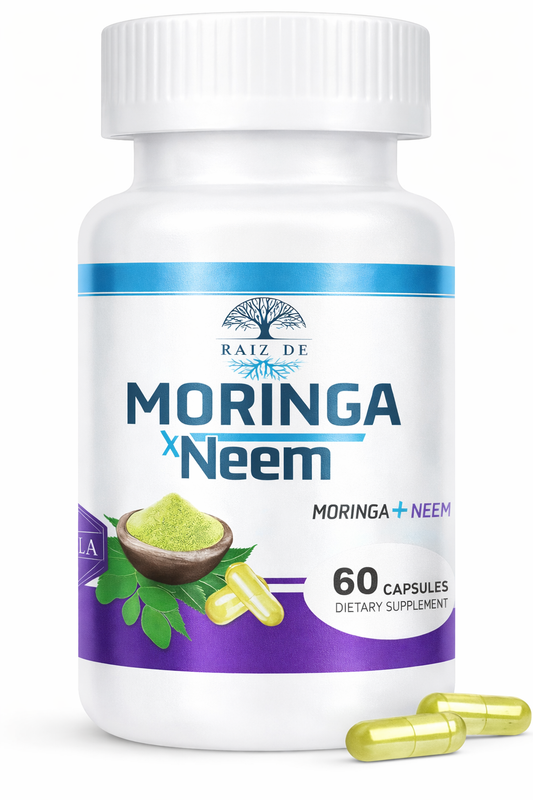 Moringa and Neem Capsules - Rich in Antioxidants Multi Minerals & Vitamins - Green Superfood - Supports Energy, Skin Health, Gut Health and Much More - 30 Days