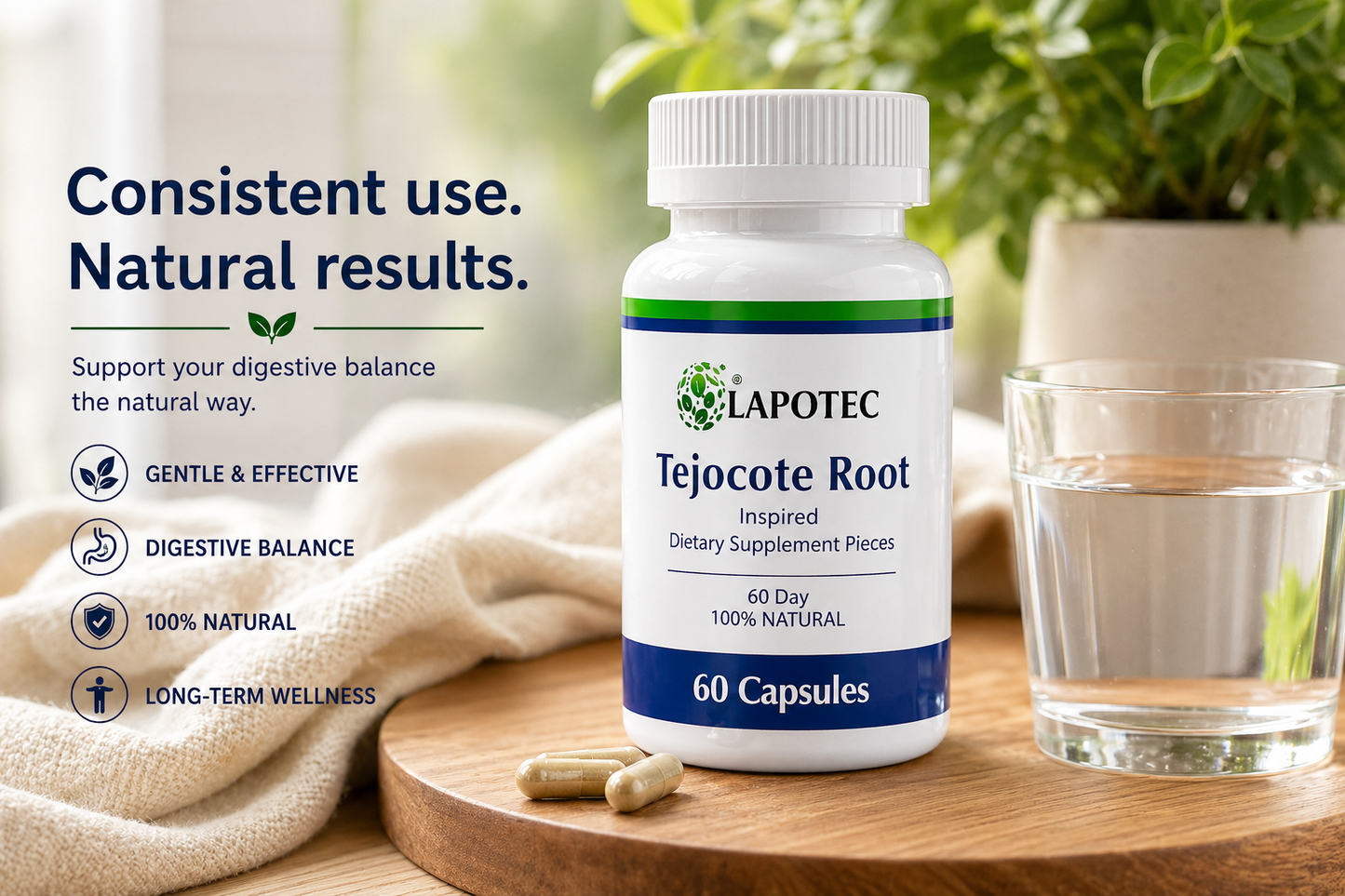 LAPOTEC Tejocote Inspired Line - Hawthorn Root Powder, Triphela Root Powder  – 60 Capsules
